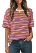 Stylish, casual, versatile, and comfortable short-sleeved crew neck T-shirt