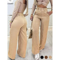 Stylish, simple, casual wide-leg pants