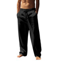 Summer Men's Breathable Cotton and Linen Trousers